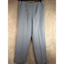 Talbots Dress Pants Womens 14 Light Blue 100% Wool Italian Fabric Made in USA