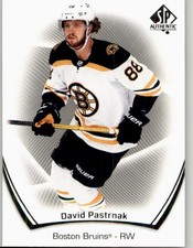 2021-22 SP Authentic David Pastrnak #10 Boston Bruins