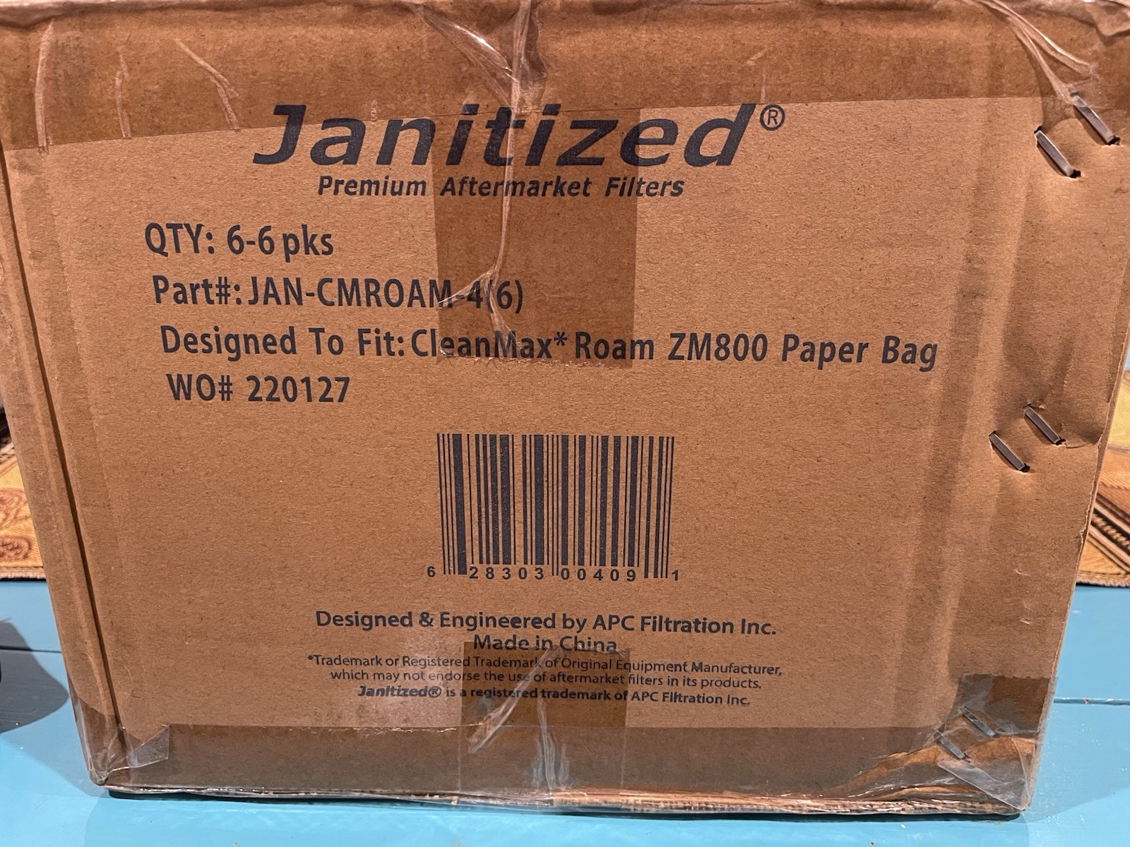 Janitized JAN-CMROAM-4 High Efficiency Premium Replacement Comm Vacuum Bag 6-6pk