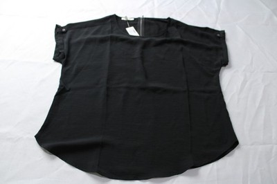 Maurices Women's Solid Delton Zipper Back Blouse WR4 Black Medium NWT