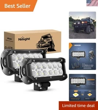 2PCS 36W Adjustable LED Flood Lights - Perfect for Trucks, Boats & Off-Road Use