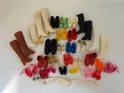 Lot of Vintage Barbie Sindy Doll Shoes Boots Lot of 30 Plus One Pair Socks