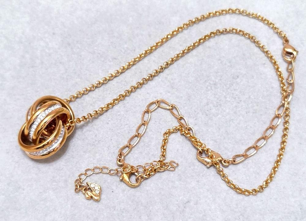 Swarovski Hyperbola Interlocking Circle Necklace … - image 2