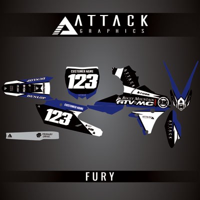 Attack Graphics Custom Fury Complete Bike Restyle Graphics Kit Cycra Powerflow