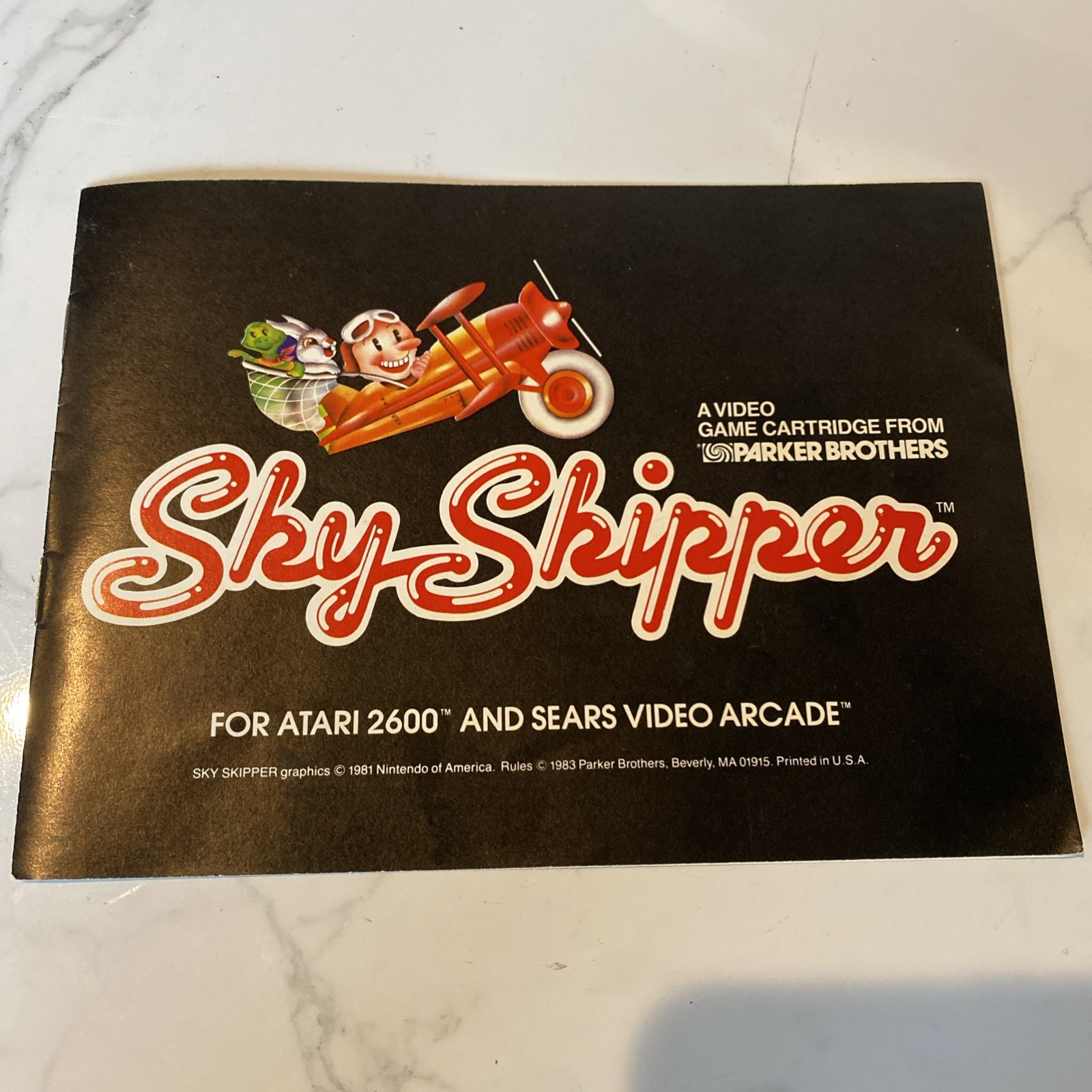 Sky Skipper Atari 2600 Manual Only Authentic Parker Brothers Sears Arcade 1983