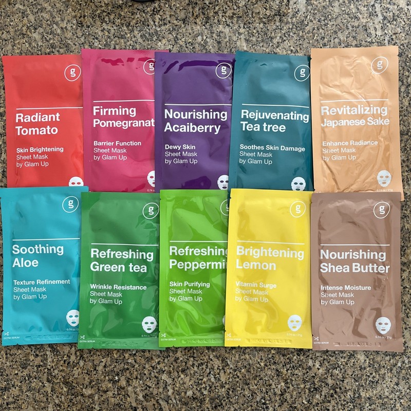 10 Assorted Glam Up Sheet Masks