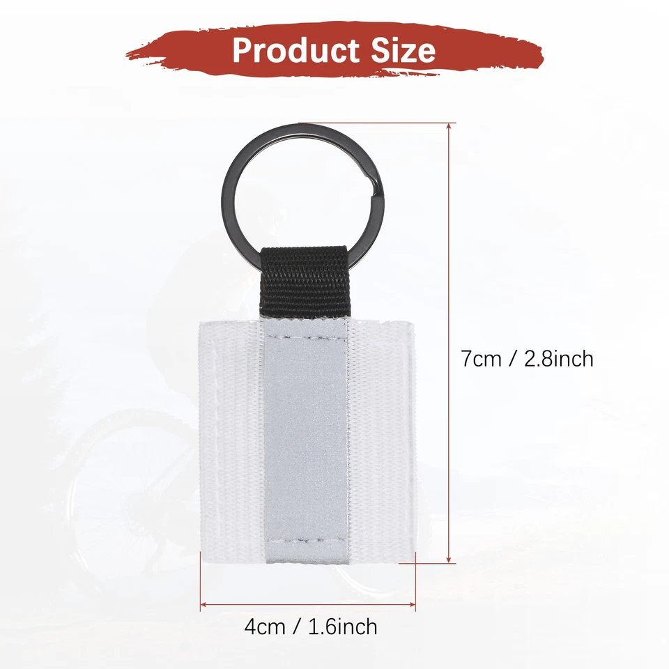 Colgantes reflectores de seguridad de tela 6 piezas para mochila [blanco] Foto 3 de 4