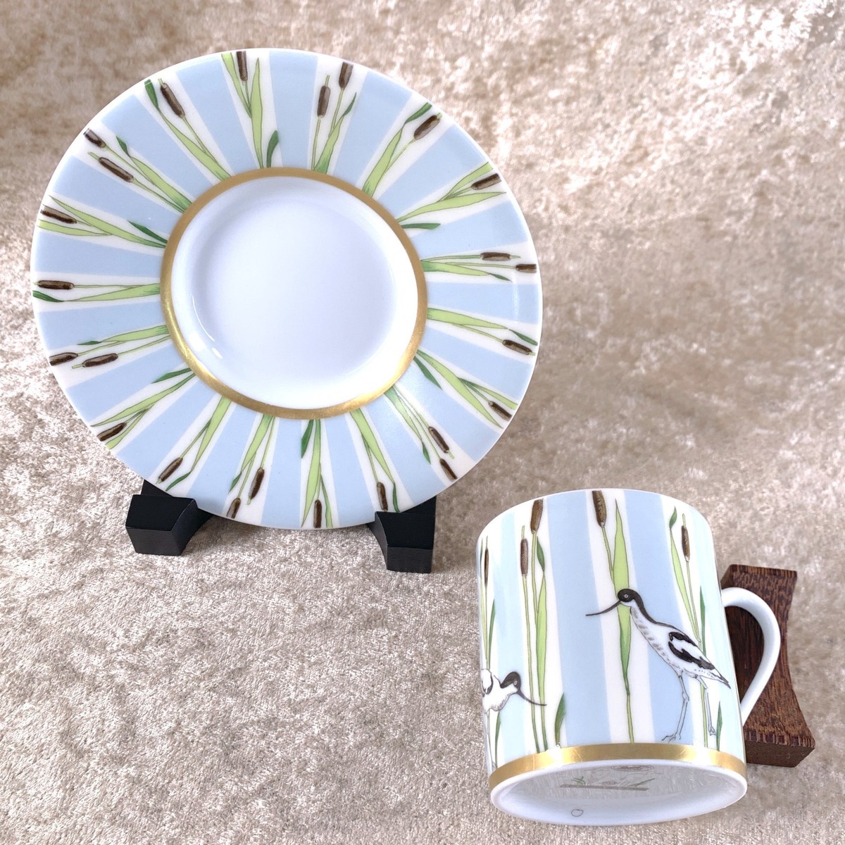 Hermes Demitasse Espresso Cup & Saucer Les Matins De L'etang