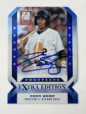 Tony Kemp 2013 Panini Elite Extra Edition 004/100 Auto Blue Die Cut #161