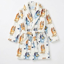 Bluey Toddler Fleece Hooded Robe 5T New With Tags Plush Sleepwear