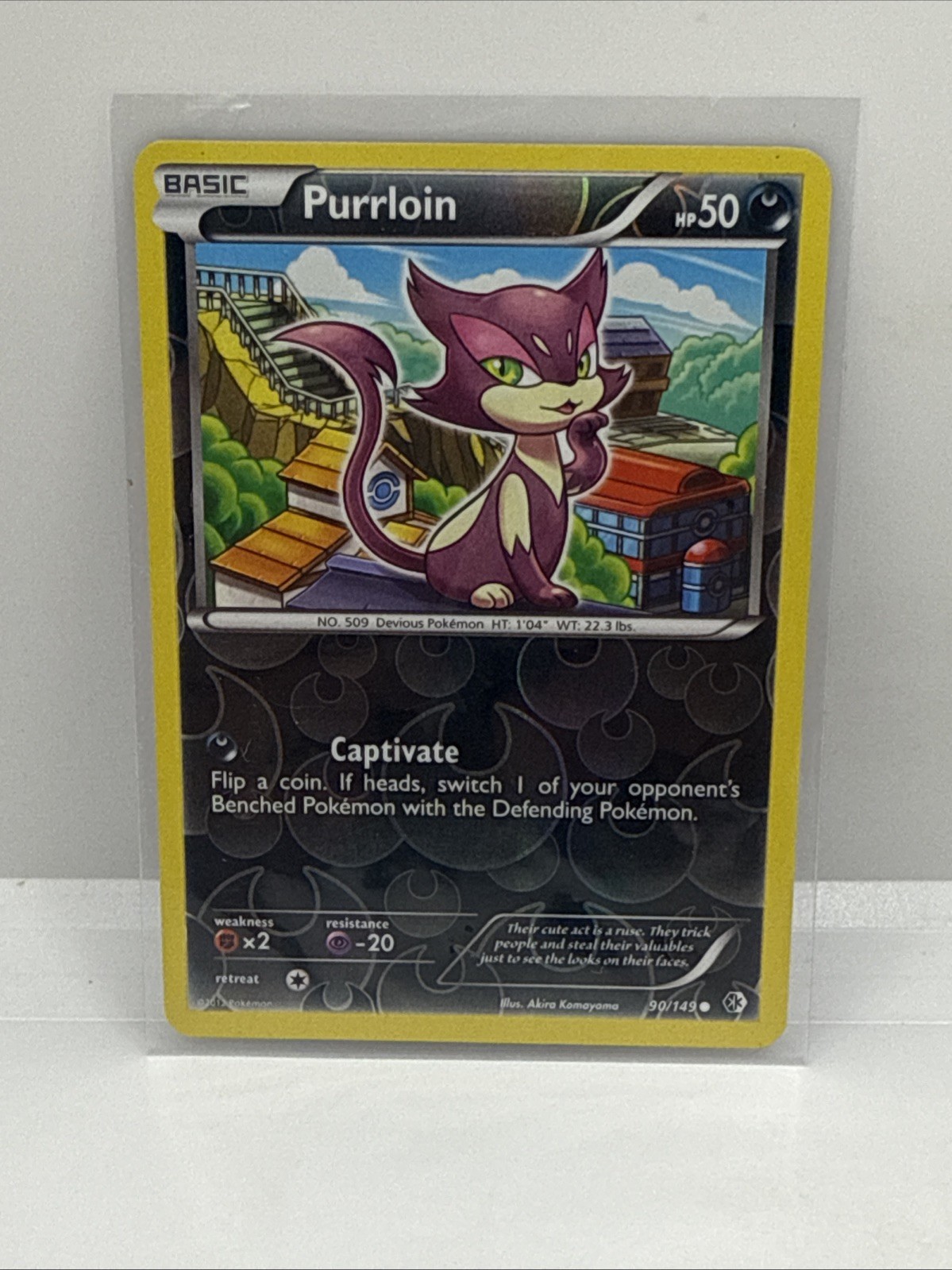 2012 Pokémon Purrloin 90/149 Boundaries Crossed Reverse Holo