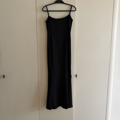MAX MARA Made In Italy Black Evening Dress Gown Minimalist CBK  $3400