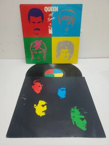 Queen -Hot Space- Vinyl LP E1-60128 Record Album  Original sleeve W/ David Bowie