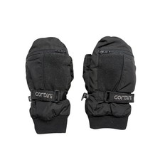 Gordini Heaterpack II Kids XL Black Waterproof Winter Mittens Zipper Pocket