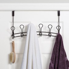 SnugFit 6-Hook Over-the-Door Towel  Robe Rack Oil-Rubbed Bronze