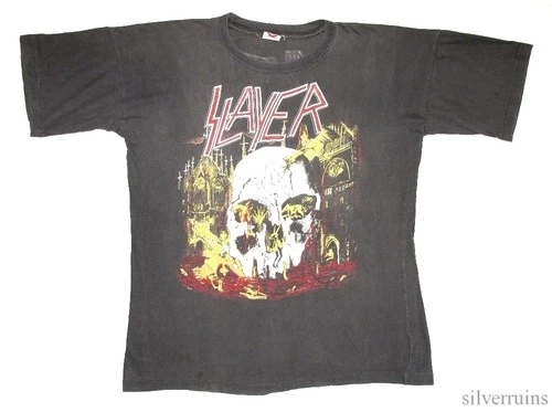 Slayer Vintage T Shirt South Of Heaven Concert European 1980s vintage concert t-shirt, vintage, single stitch, B+ condition