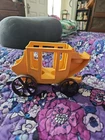 Vintage Fisher Price little people Stagecoach Western Town Tan FP