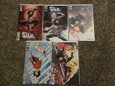 SILK #1-5 (1 Is 2nd Print & 3,4 Are Variants) COMPLETE SET (MARVEL 2022)