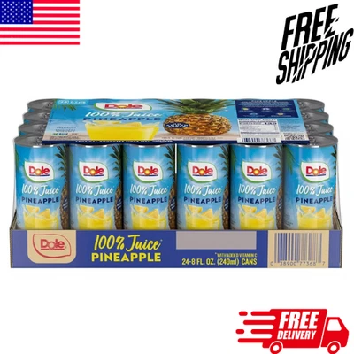 Dole 100% Pineapple Juice, 8 fl oz, 24-count
