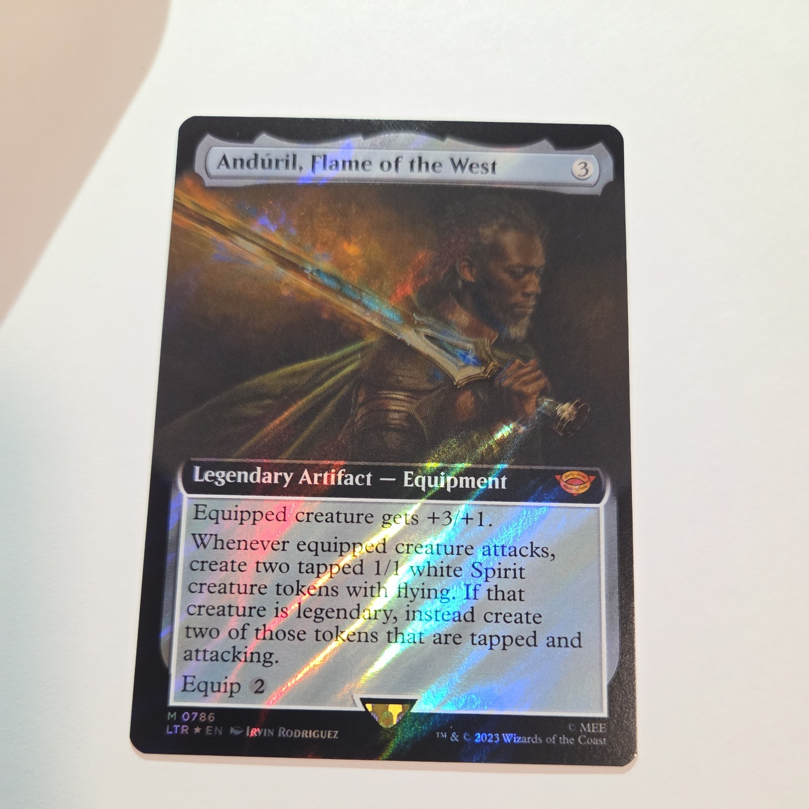 Anduril, Flame of the West, M 0786, NM Surge Foil, MTG LotR Lord Rings TCG Cards