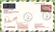 Senegal 1971 Lufthansa First Flight Cover Dakar - Casablanca