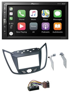 Pioneer USB MP3 DAB 2DIN Bluetooth Car Stereo for Ford C-Max (10 and up) Grey