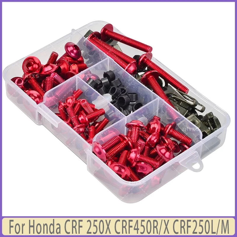 177PCS For Honda CRF 250X CRF450R/X CRF250L/M Fairing Bolts Kit Bodywork Screws Foto 4 de 4