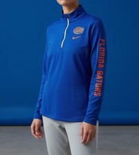 Nike Dri Fit Florida Gators 1/4 Zip Jacket Womens Medium Blue Athletic Top