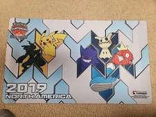 Pokemon 2019 North America NAIC Pikachu Zekrom Gengar Tag Team Playmat