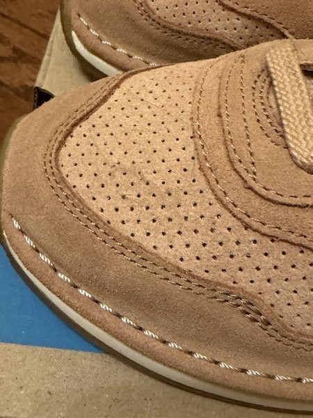 Clarks Cloudsteppers para mujer 6.5 Tan Suede Low Top Lace-Up Cushioned 5