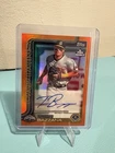 Travis Bazzana 2025 Pro Debut /25 Auto True Orange Cleveland Guardians 🔥 🚨