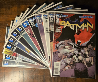 DC New 52 Batman #1-5, 7-9, 11-14, and 36 (#1 is 2nd Print) - Lot / Run - 2011