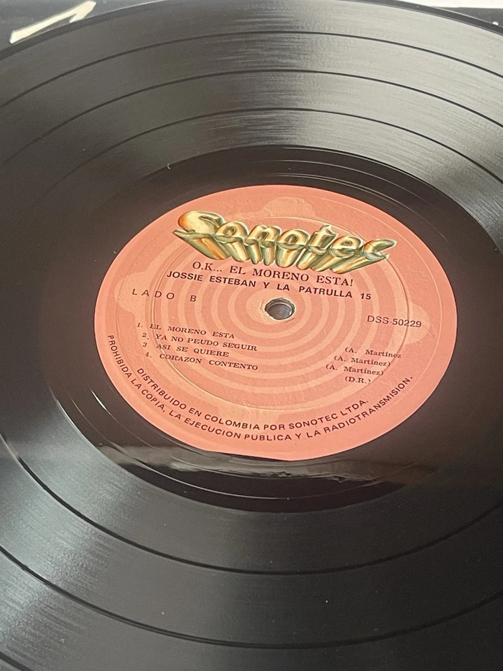 Jossie Esteban Y La Patrulla 15 ‎– O.K... El Moreno Esta! - Sonotec 1989 Foto 3 de 4