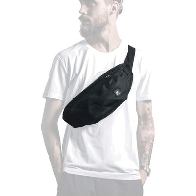 Fanny Packs Unisex Waist Bag Adjustable Strap Headphone Jack Black