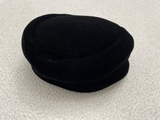 1950s Mr John Black Velvet Pill Box Beret B65 Union Made In USA