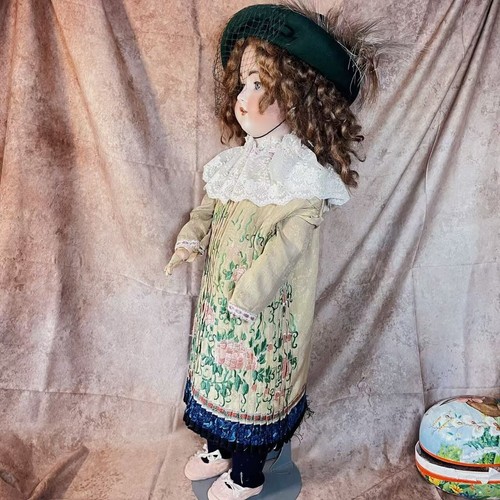 Antique 29” German Bisque Head Doll Marked 136 15 Germany Composition Body - Picture 4 of 24