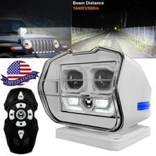 60W LED Wireless Spotlight Searchlight Remote Control Marine Boat Car Truck