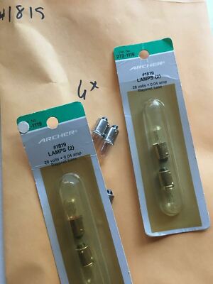 6x NOS #1819 MINIATURE BULB BA9S BASE - B11