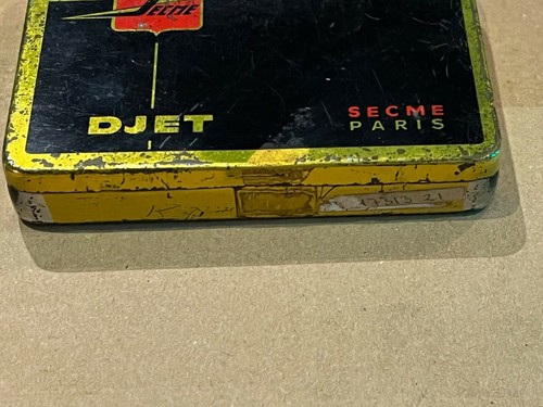 dose Blechdose Djet Secme Paris tabak tobacco box chewing Genuine Old tin can - Bild 2 von 8