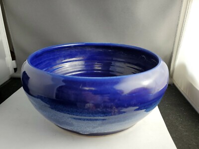 Bruning Pottery Seattle Washington Blue Planter