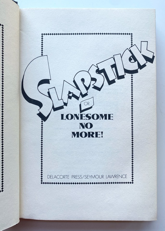 SLAPSTICK, Kurt Vonnegut (1976) First Edition Hardcover, Signed w/Sketch, VG/VG eBay