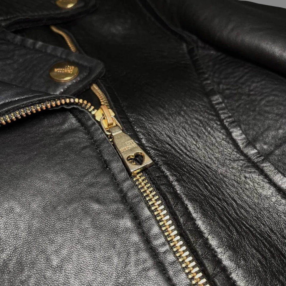 Chaqueta de jinete LOVE MOSCHINO tela de araña piel de oveja Foto 4 de 4