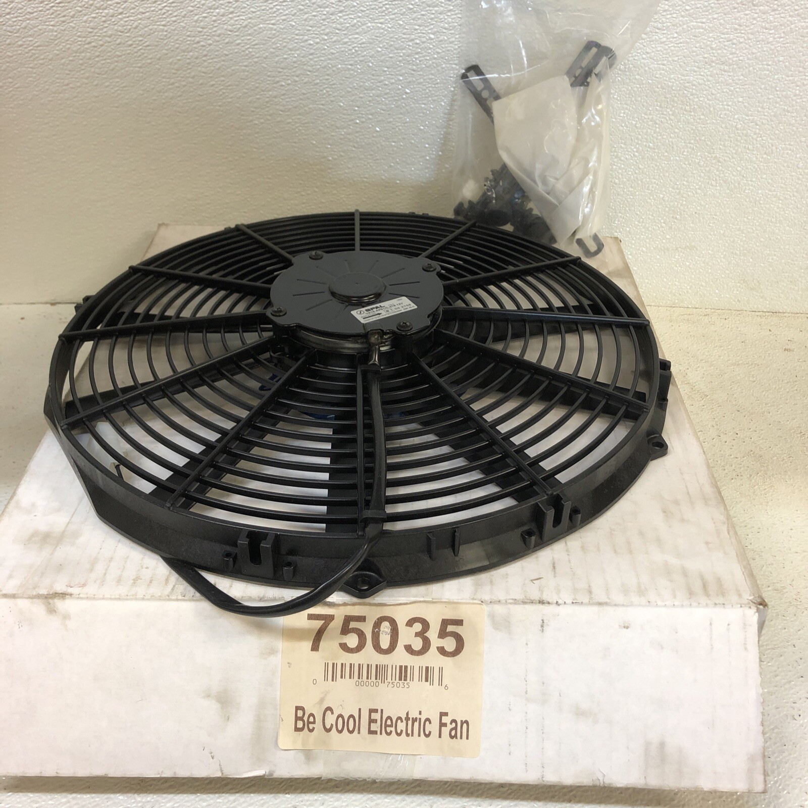 Be Cool Electric Fan 1,610 CFM Pusher 16" Dia Single 75035 eBay