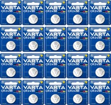 20 VARTA CR2450 Lithium 3V Coin Batteries 064...