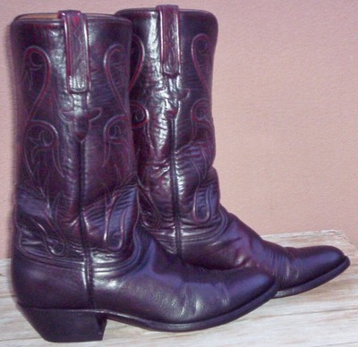 lucchese black cherry boots