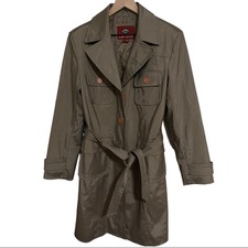 Vintage Marc Mattis Dark Tan/brown Long Trench Coat Size Medium