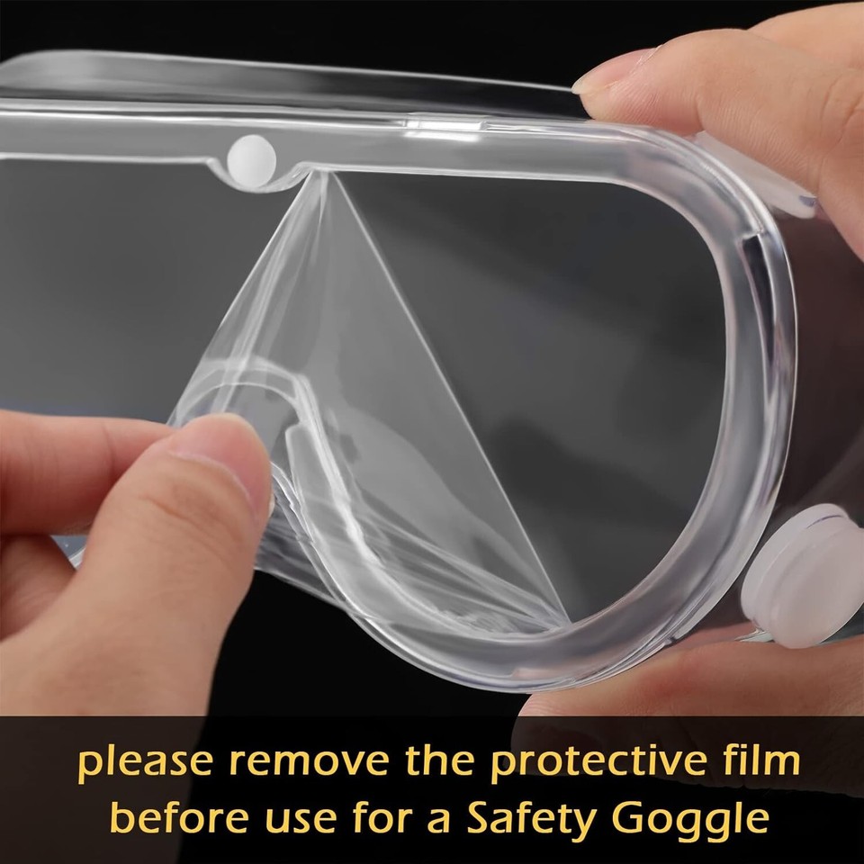 30 Pack Protective Safety Goggles Clear Lab Goggles Over Glasses Anti ...