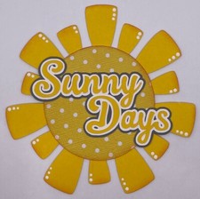 Sunny Days - Paper Piecing Scrapbook Embellishment Die Cuts/Page Toppers