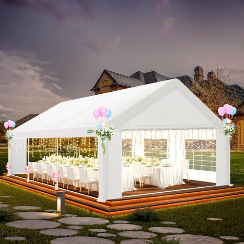 Partyzelt 3x9m - 5x10m Festzelt Pavillon Gartenzelt mit Fenstern Bierzelt weiß## - Bild 32 von 59