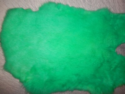 10.5''x14'' MINT GREEN Rabbit Skin Hide Pelt Craft #1620